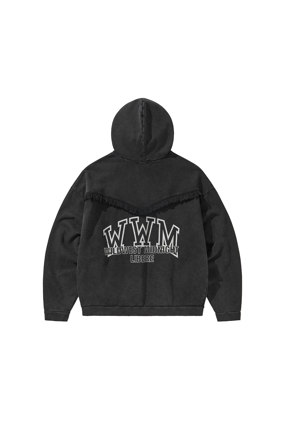WESTERN FRINGE HOODIE /  BLACK