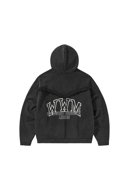 WESTERN FRINGE HOODIE /  BLACK