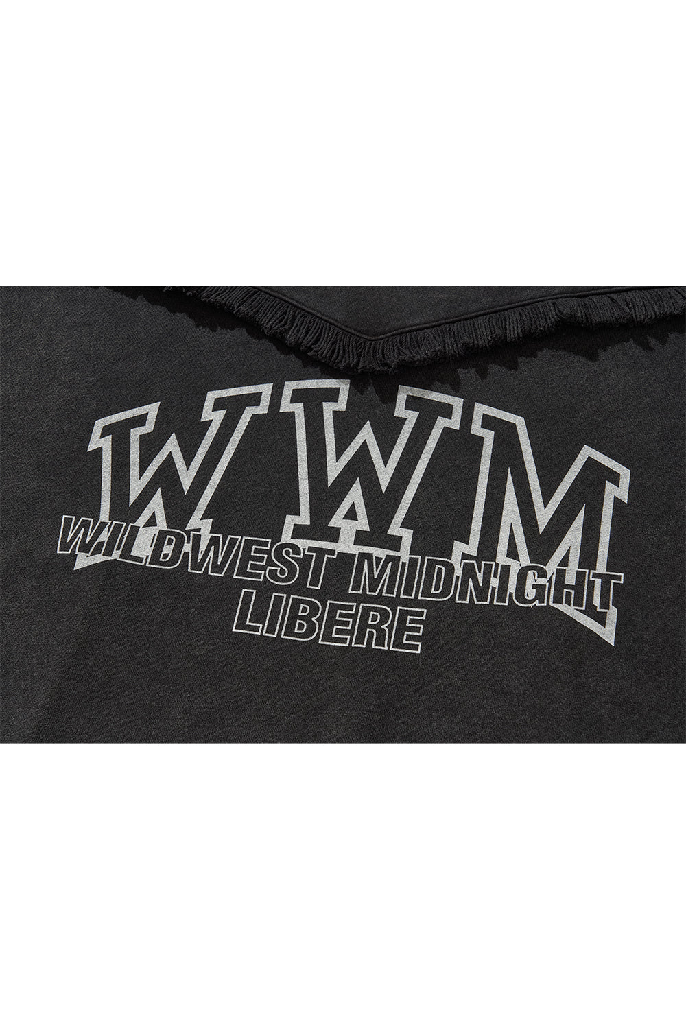 WESTERN FRINGE HOODIE /  BLACK