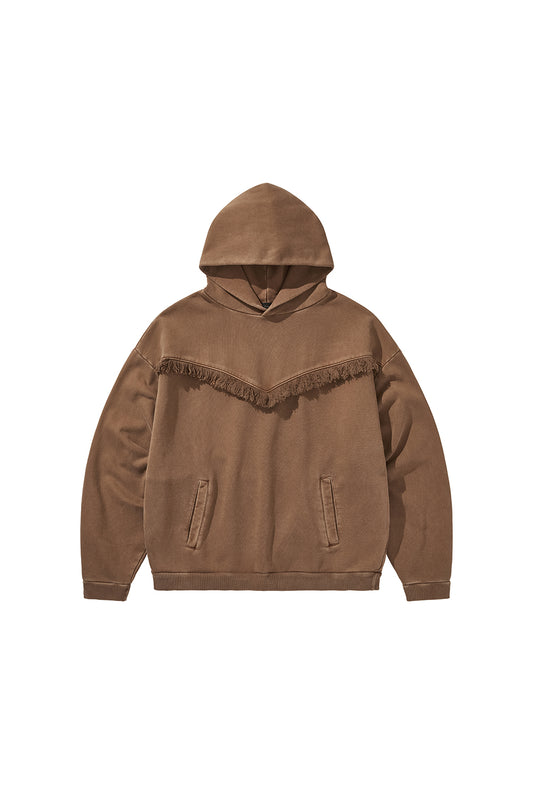 WESTERN FRINGE HOODIE /  BROWN
