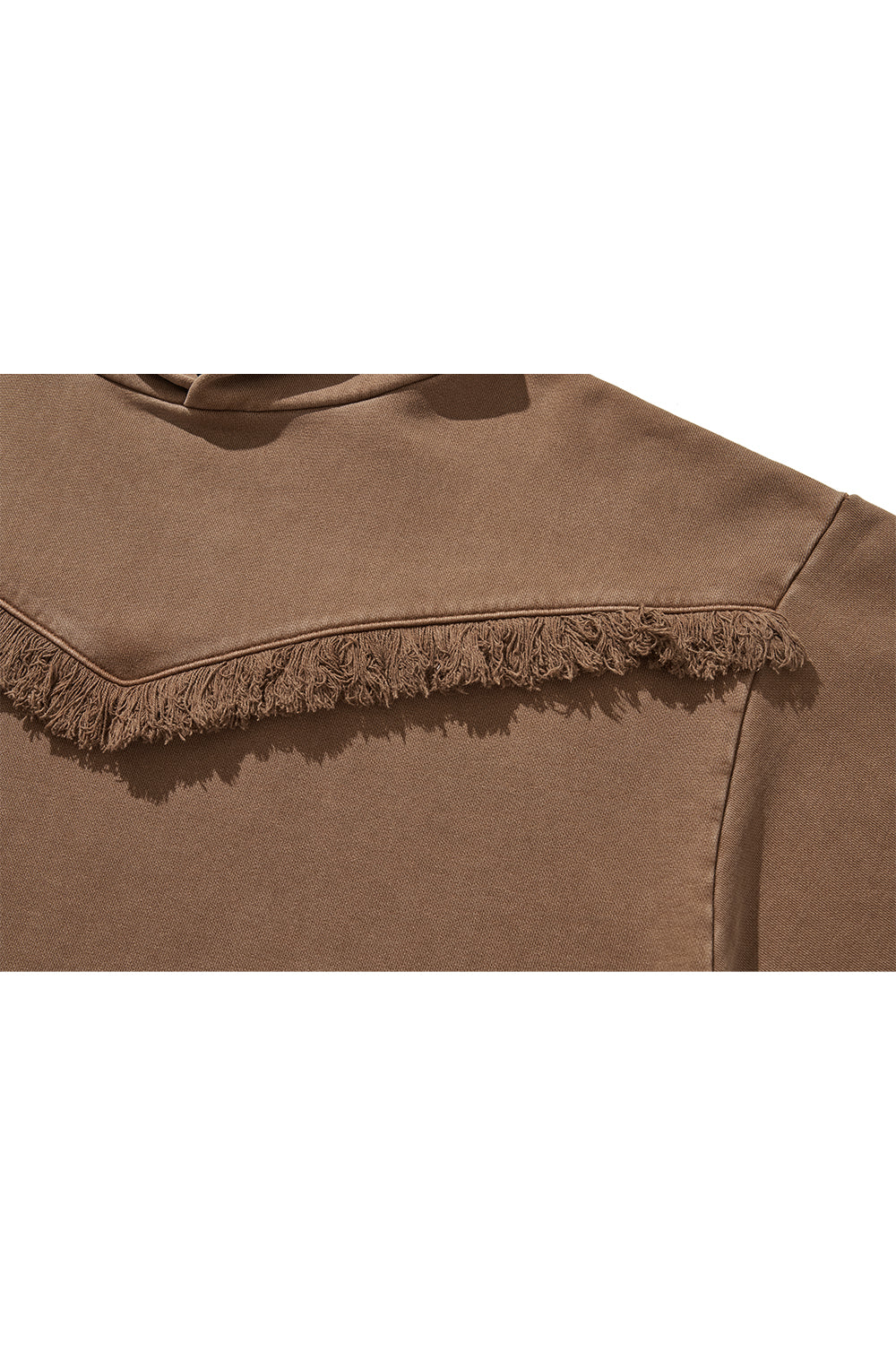 WESTERN FRINGE HOODIE /  BROWN