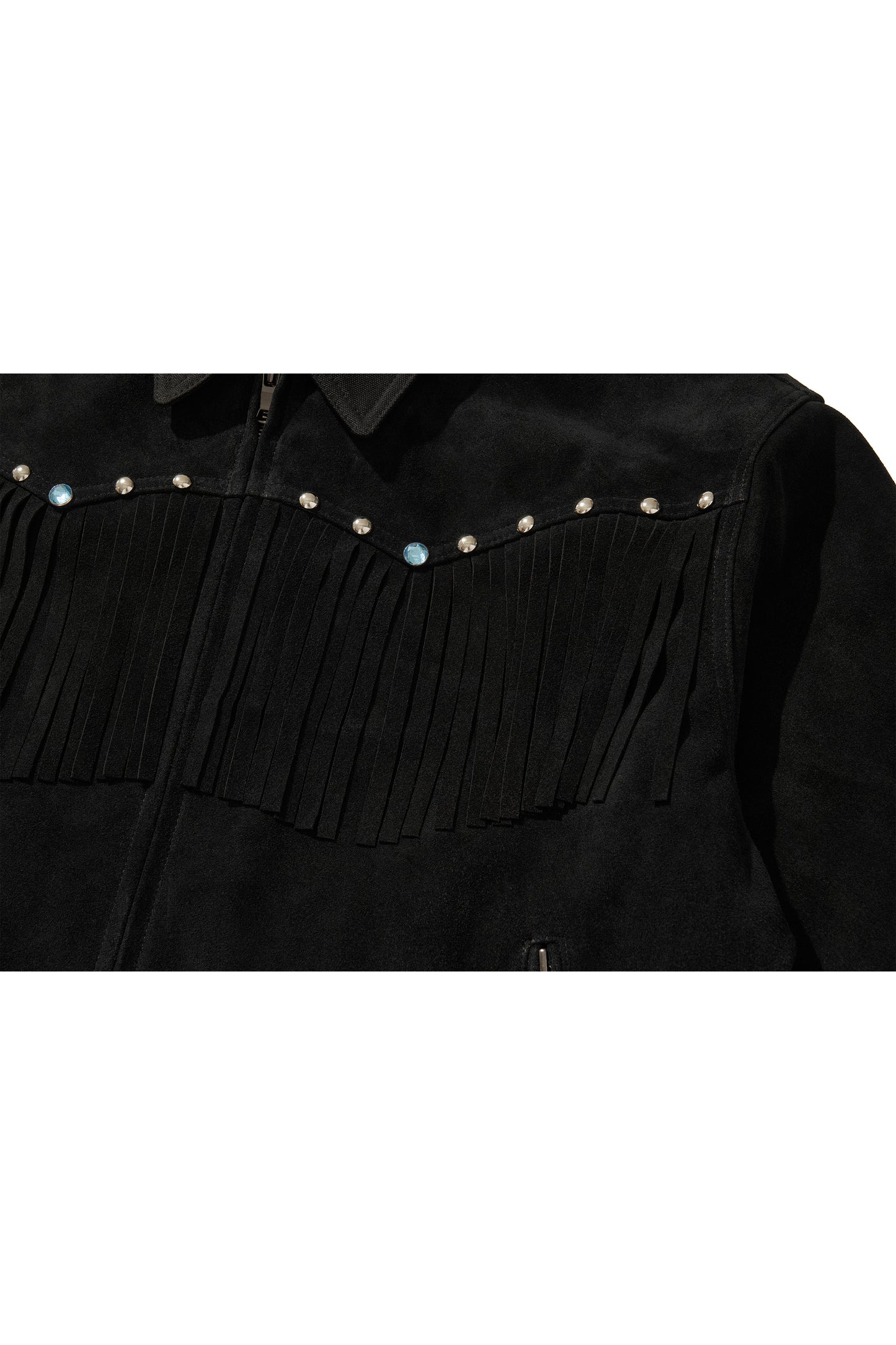 WESTERN LEATHER WORK JACKET / BLACK