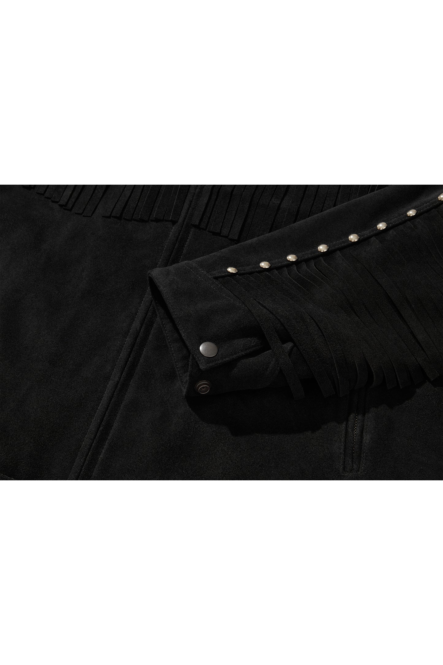 WESTERN LEATHER WORK JACKET / BLACK