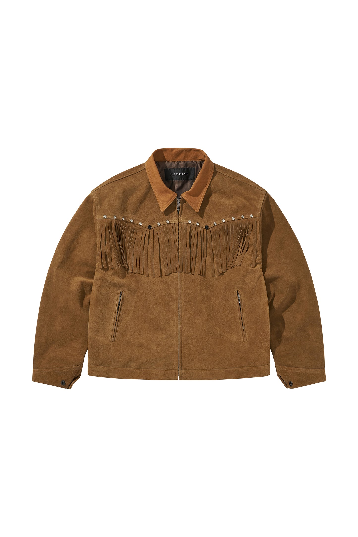 WESTERN LEATHER WORK JACKET / BROWN
