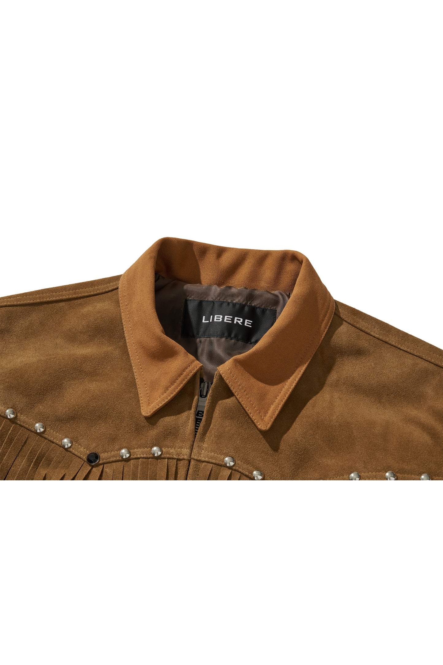 WESTERN LEATHER WORK JACKET / BROWN