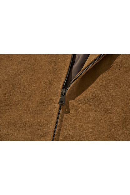 WESTERN LEATHER WORK JACKET / BROWN