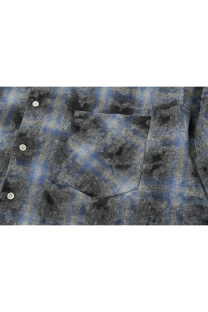 WESTERN OMBRE SHIRTS / NAVY