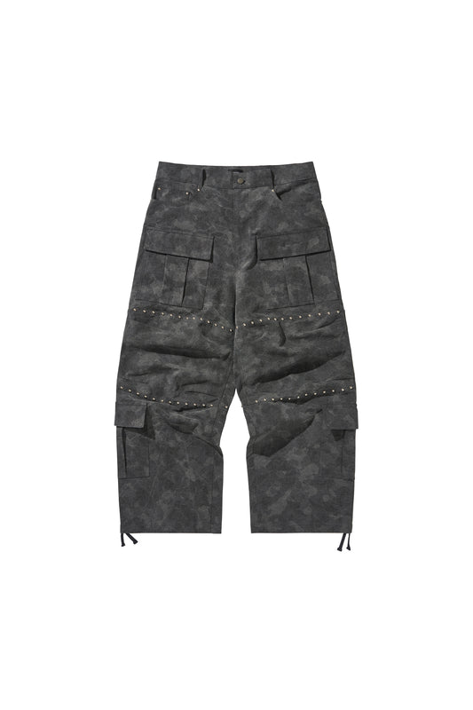 WIDE CARGO PANTS / BLACK