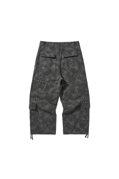 WIDE CARGO PANTS / BLACK