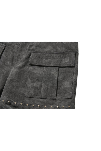 WIDE CARGO PANTS / BLACK