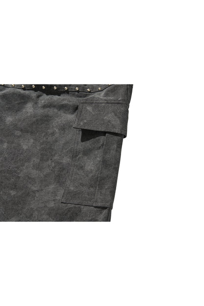 WIDE CARGO PANTS / BLACK