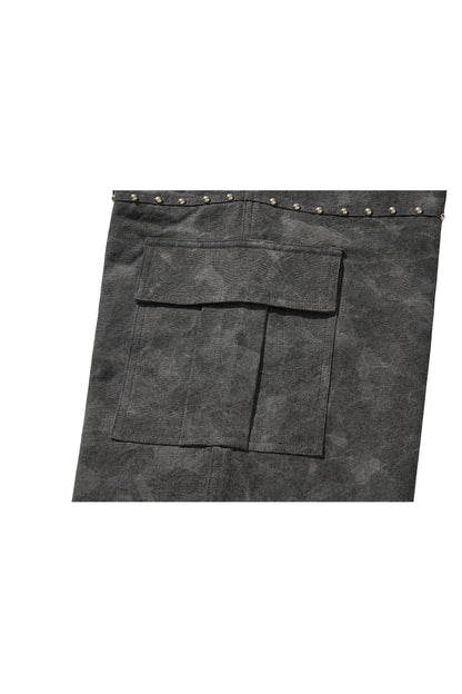 WIDE CARGO PANTS / BLACK