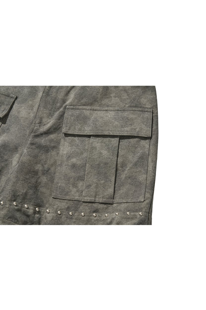 WIDE CARGO PANTS / MILITARY CAMO