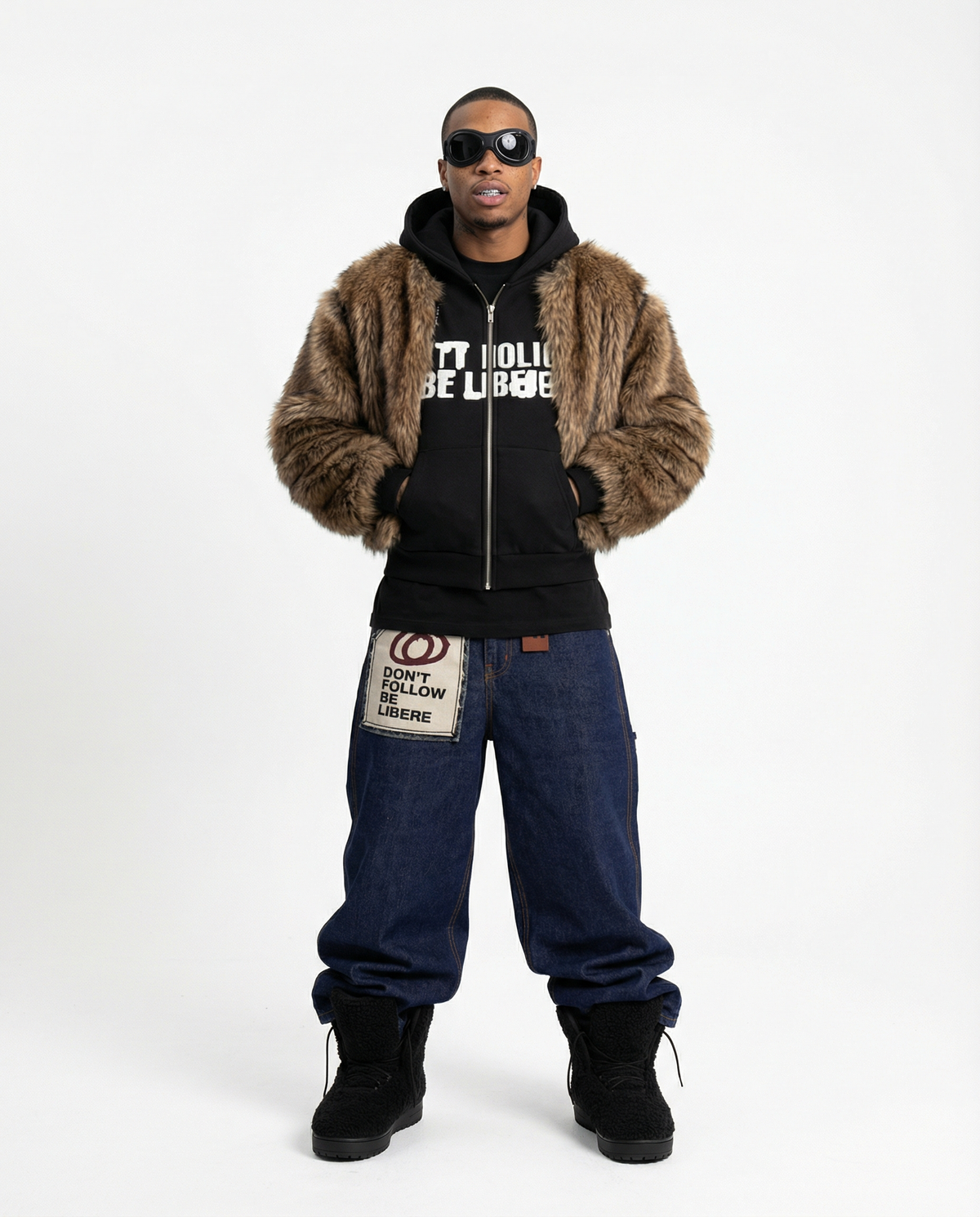 HYBRID FUR JACKET / BLACK