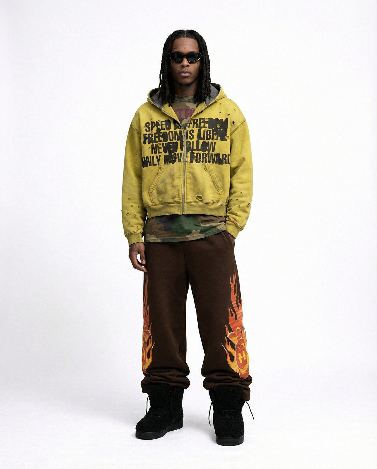 FULL SPEED ZIP HOODIE / YELLOW