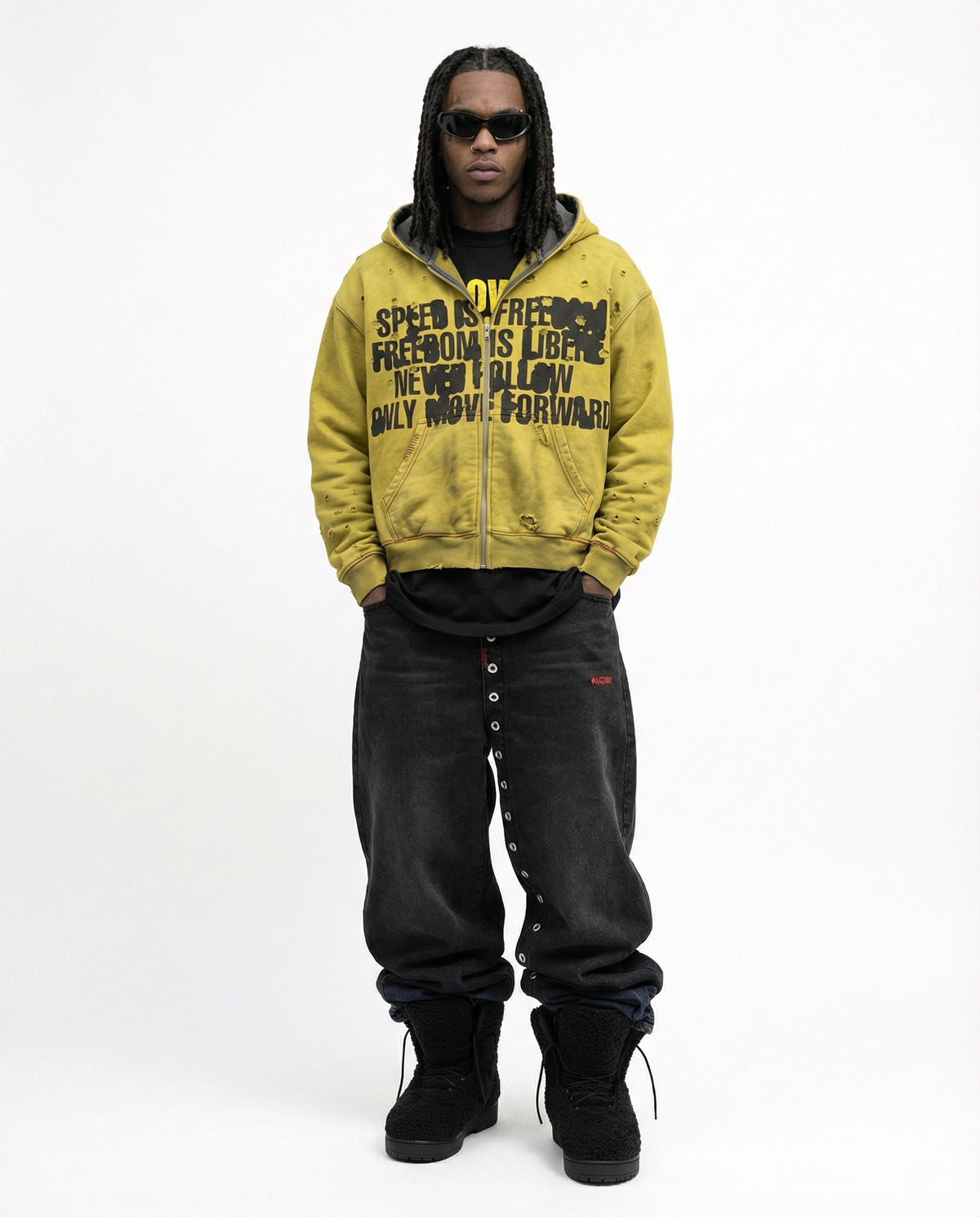FULL SPEED ZIP HOODIE / YELLOW