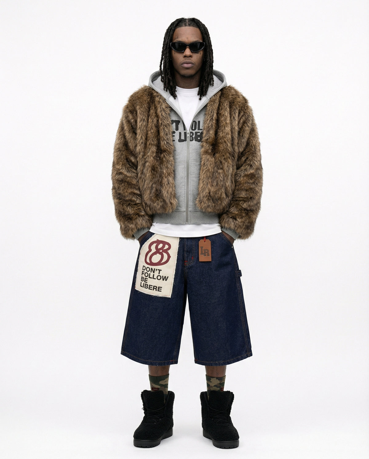 HYBRID FUR JACKET / GRAY