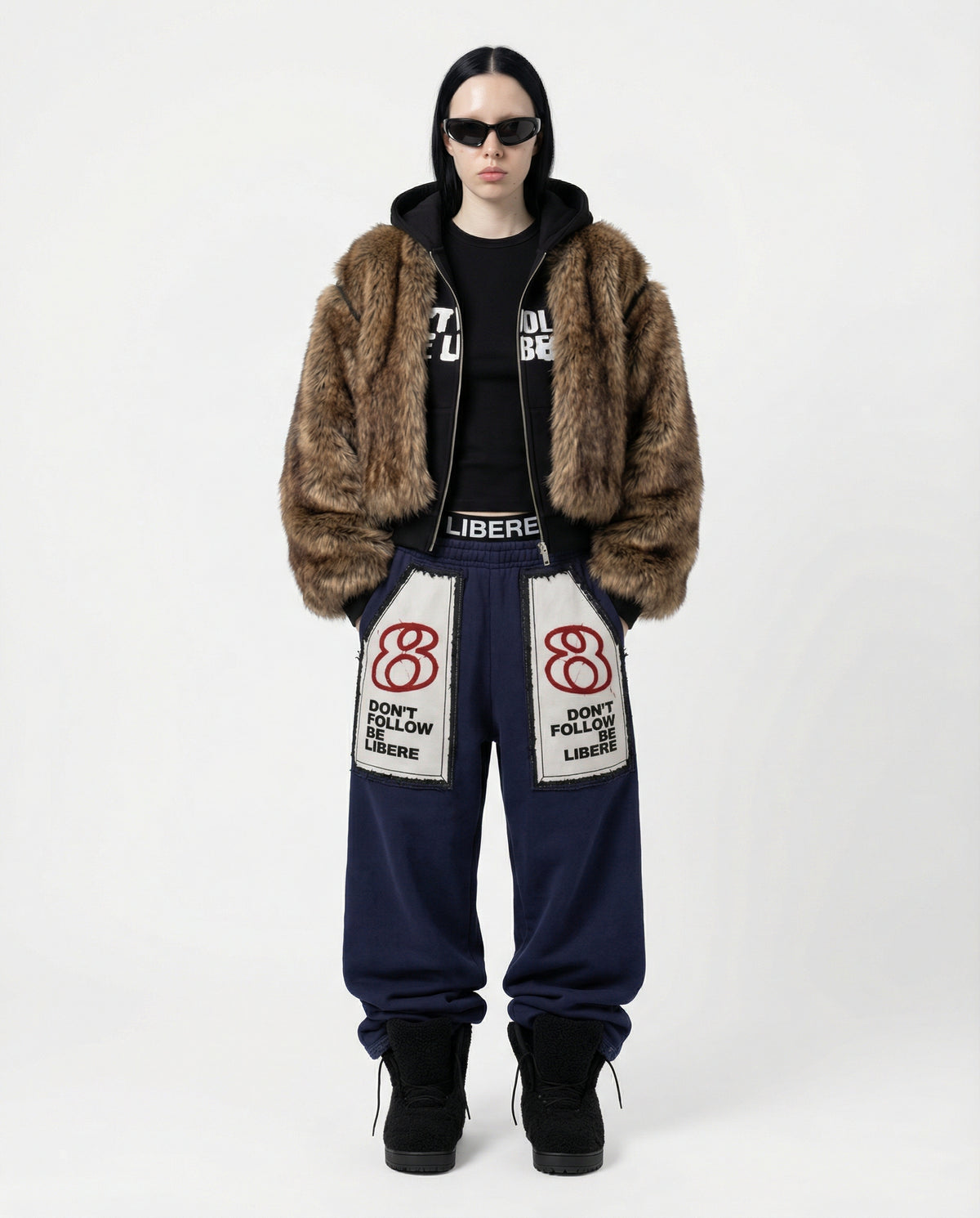 HYBRID FUR JACKET / BLACK