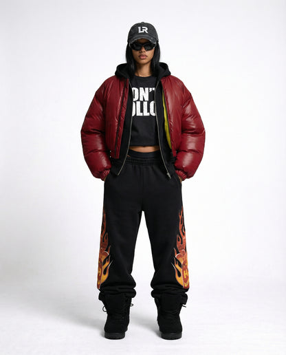 SIDE BLAZE SWEATPANTS / BLACK