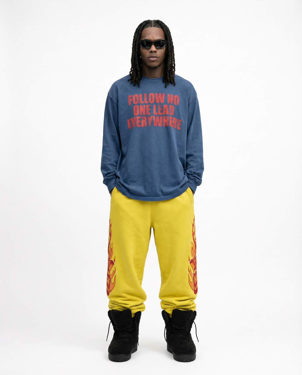 SIDE BLAZE SWEATPANTS / YELLOW