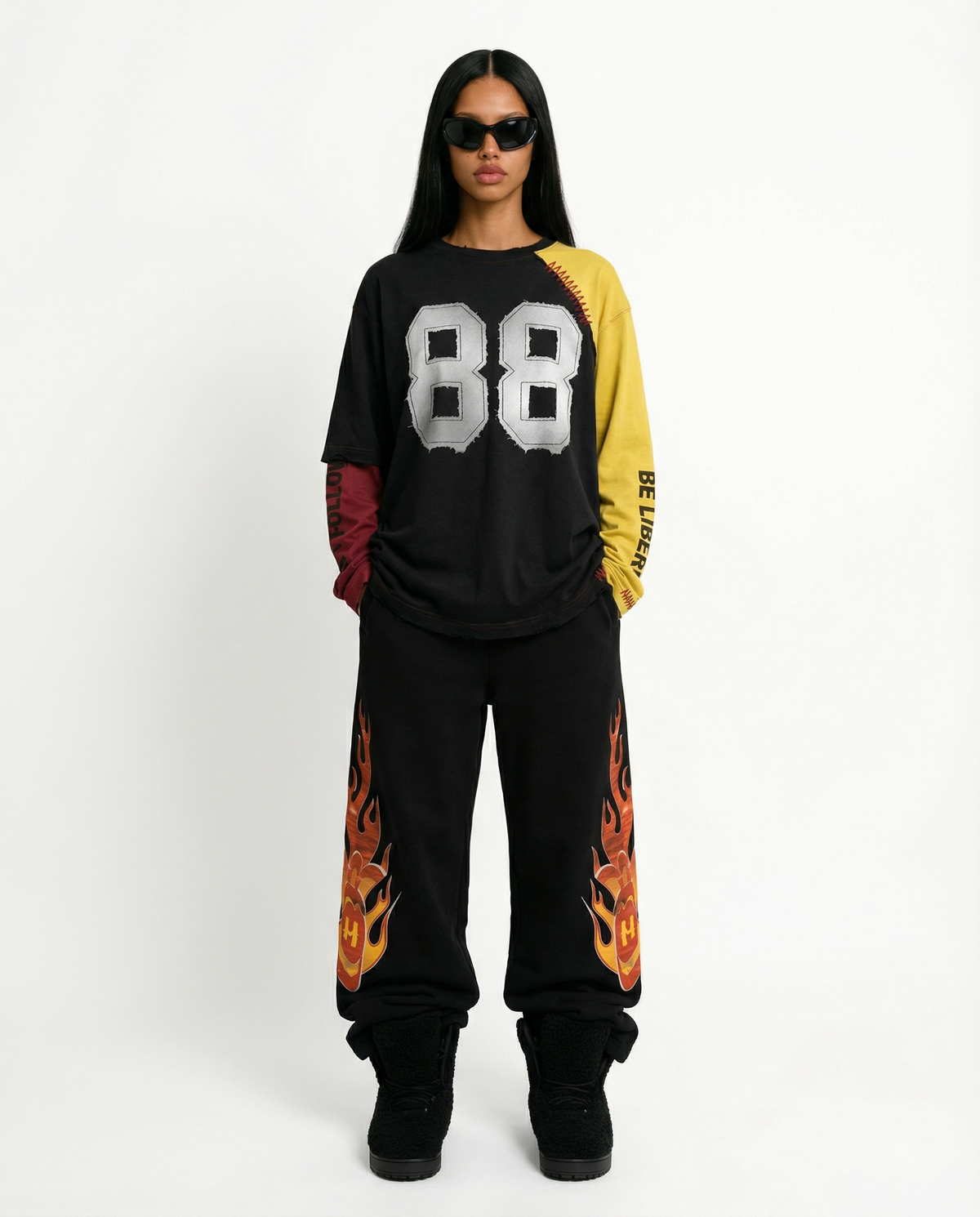 SIDE BLAZE SWEATPANTS / BLACK