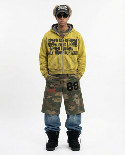 FULL SPEED ZIP HOODIE / YELLOW