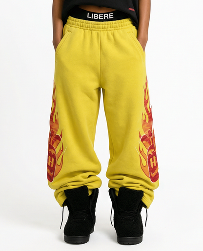 SIDE BLAZE SWEATPANTS / YELLOW