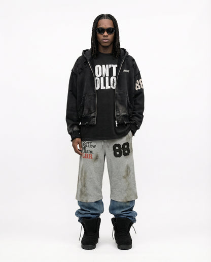 DOUBLE EIGHT SNAKE ZIP HOODIE / BLACK