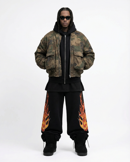 SIDE BLAZE SWEATPANTS / BLACK