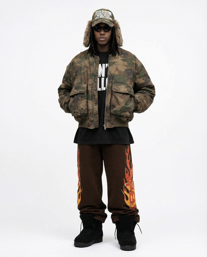 SIDE BLAZE SWEATPANTS / BROWN