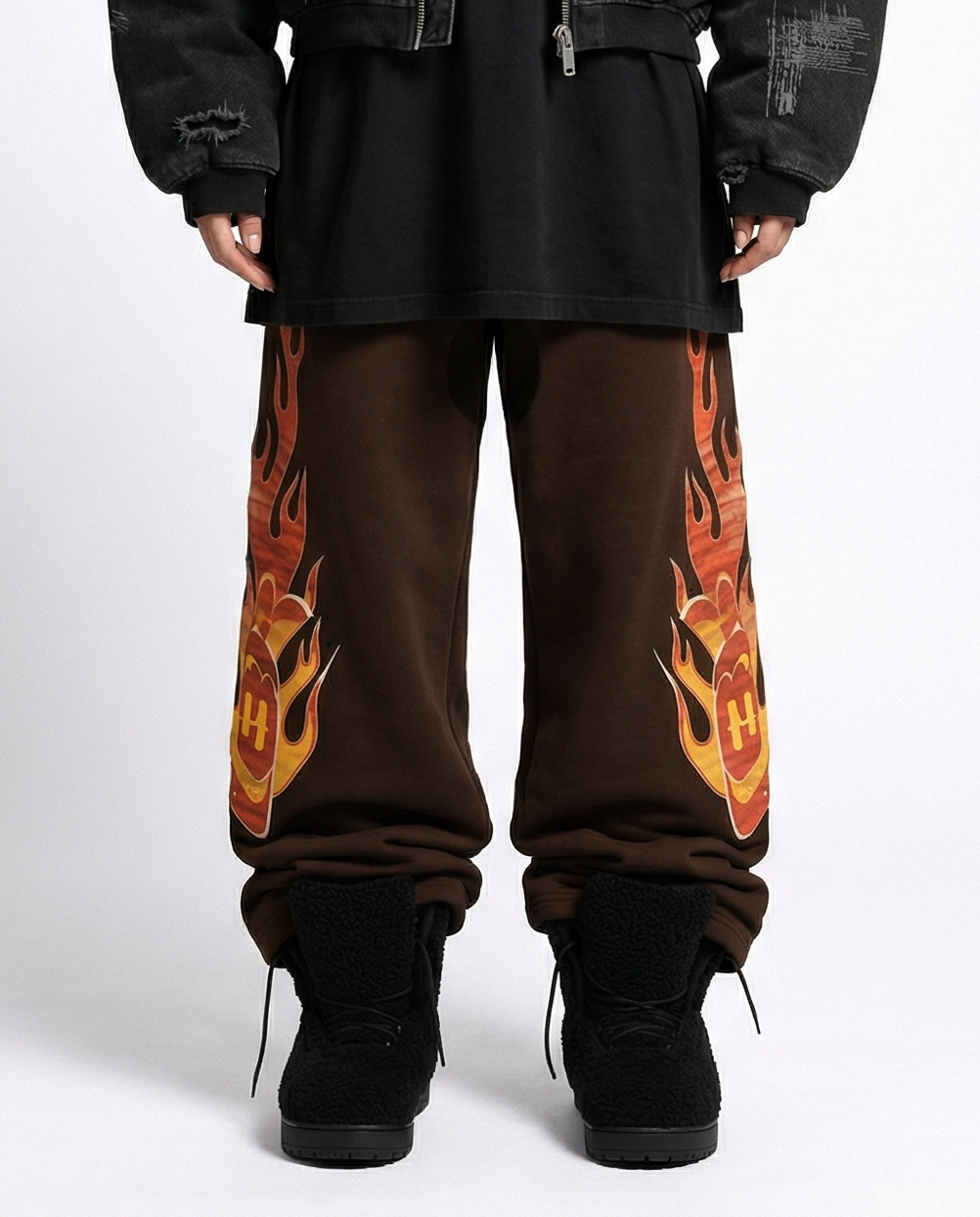 SIDE BLAZE SWEATPANTS / BROWN