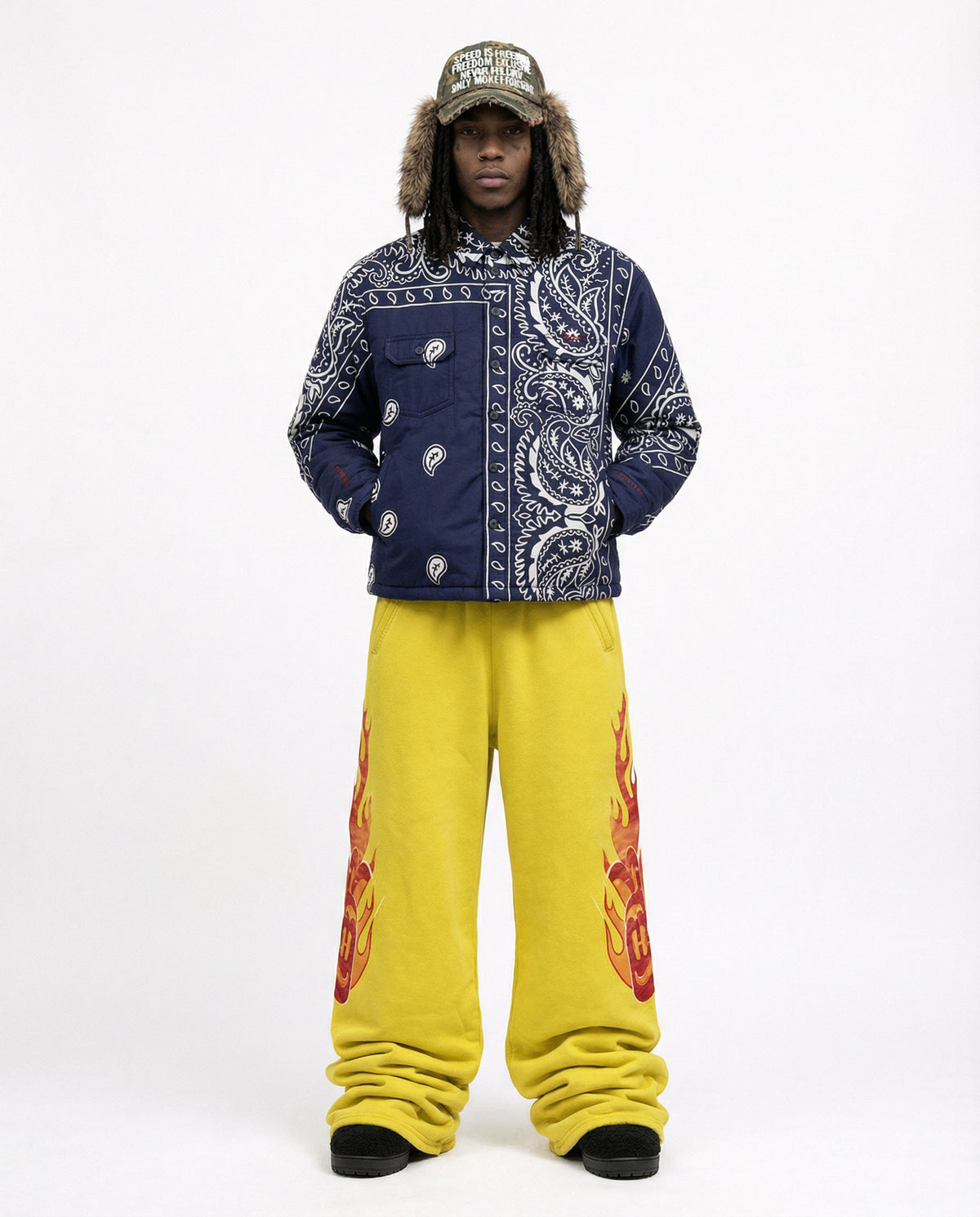 SIDE BLAZE SWEATPANTS / YELLOW