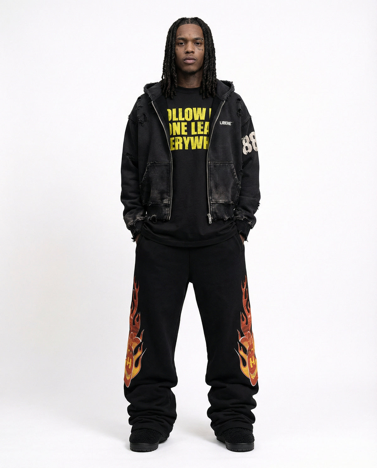SIDE BLAZE SWEATPANTS / BLACK