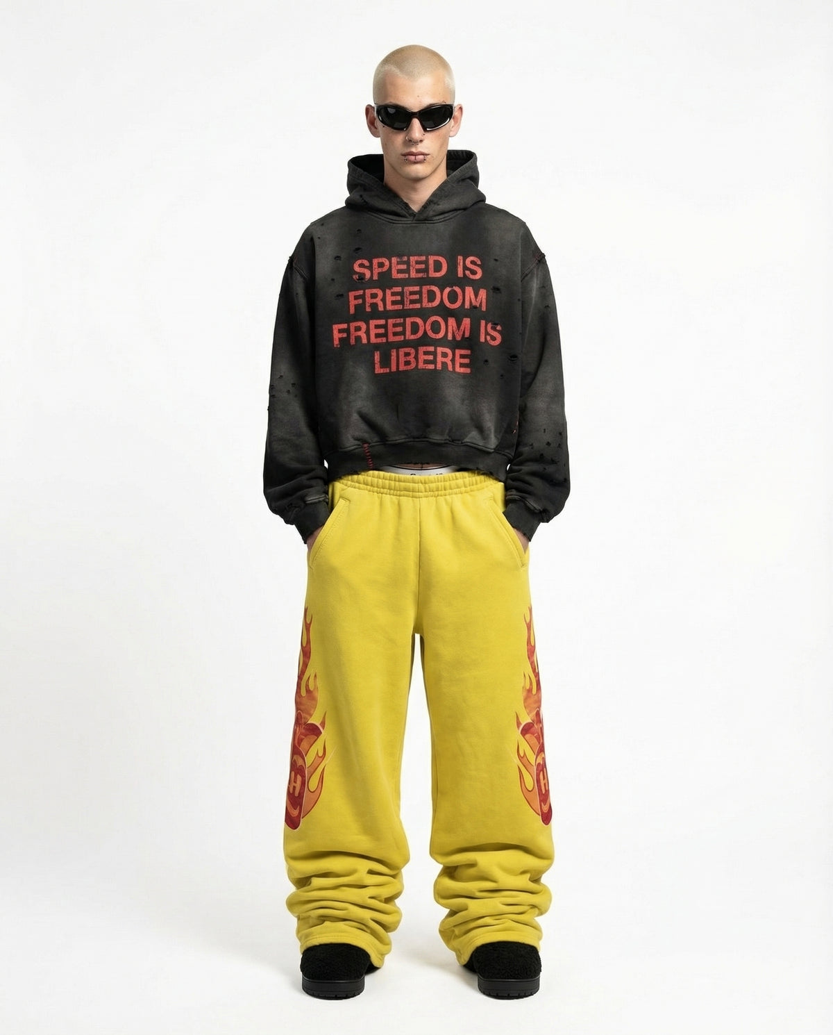 SIDE BLAZE SWEATPANTS / YELLOW