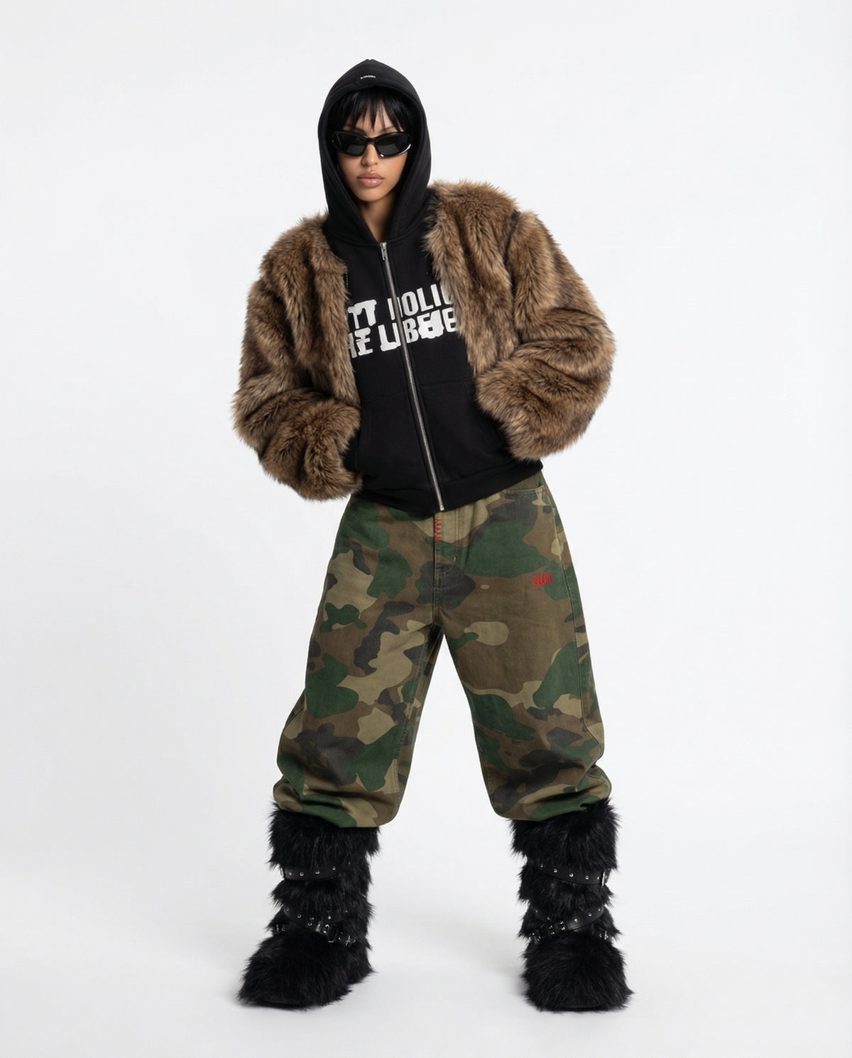 HYBRID FUR JACKET / BLACK