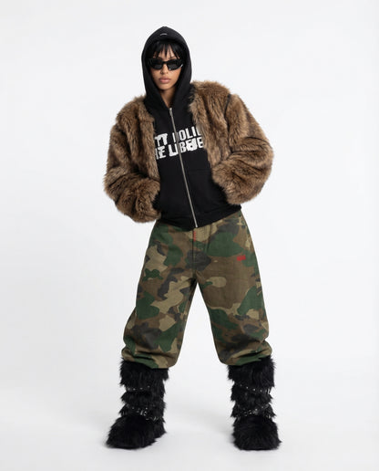 HYBRID FUR JACKET / BLACK