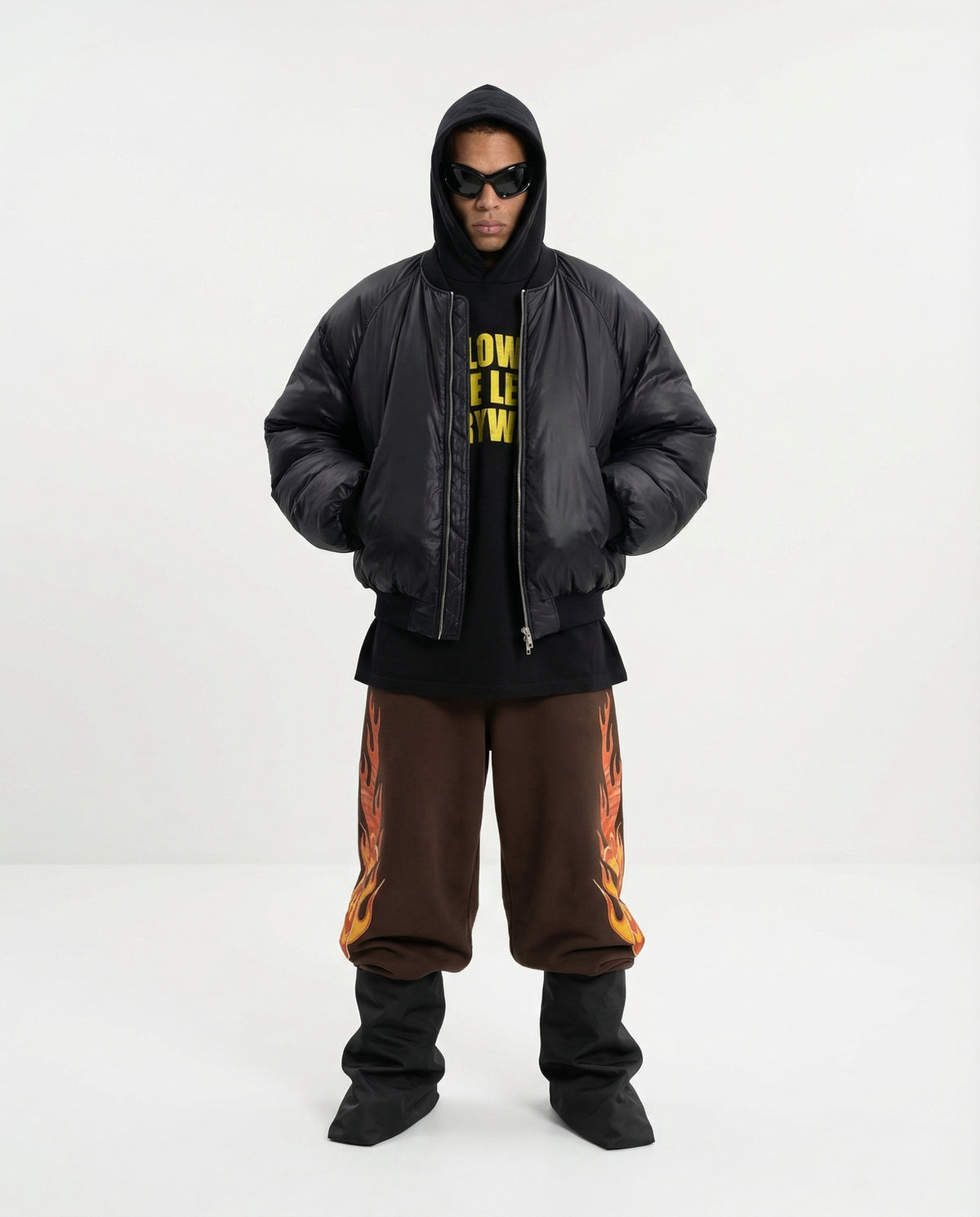SIDE BLAZE SWEATPANTS / BROWN