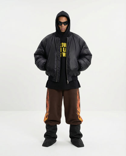 SIDE BLAZE SWEATPANTS / BROWN