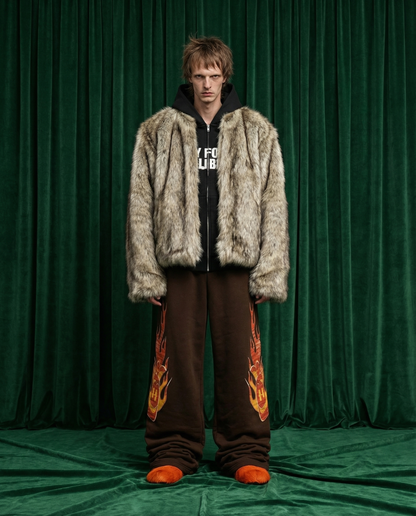 SIDE BLAZE SWEATPANTS / BROWN