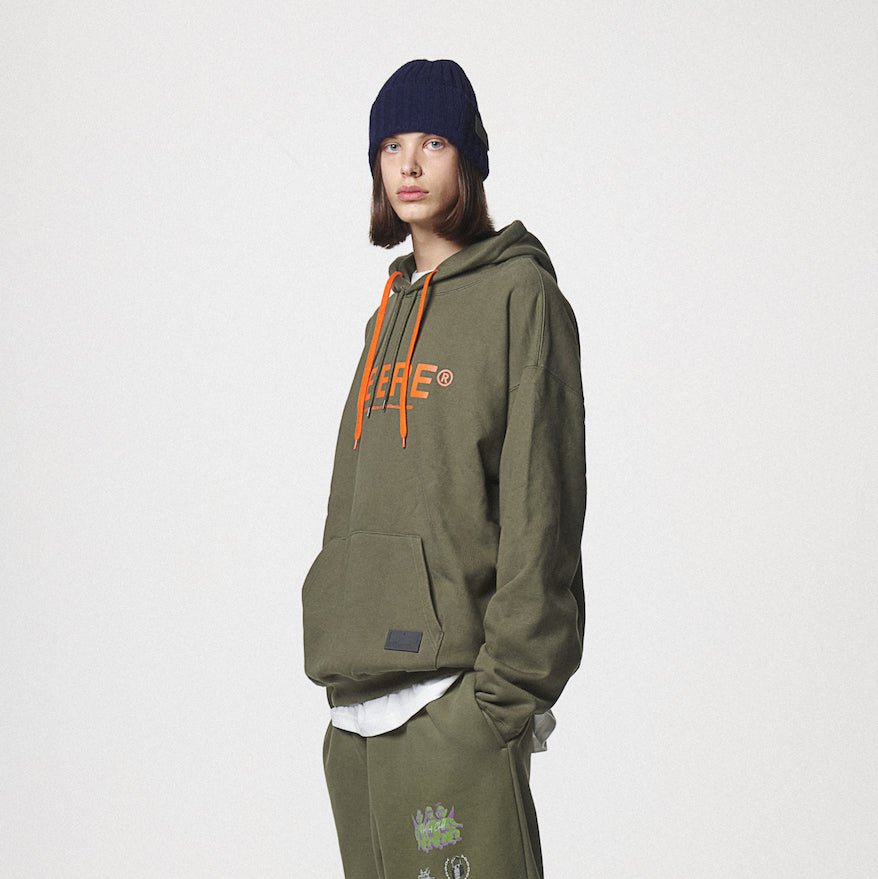 21 LOGO HOODIE / KHAKI
