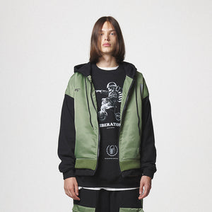 MA-1 MK3 ZIP-UP HOODIE / BLACK