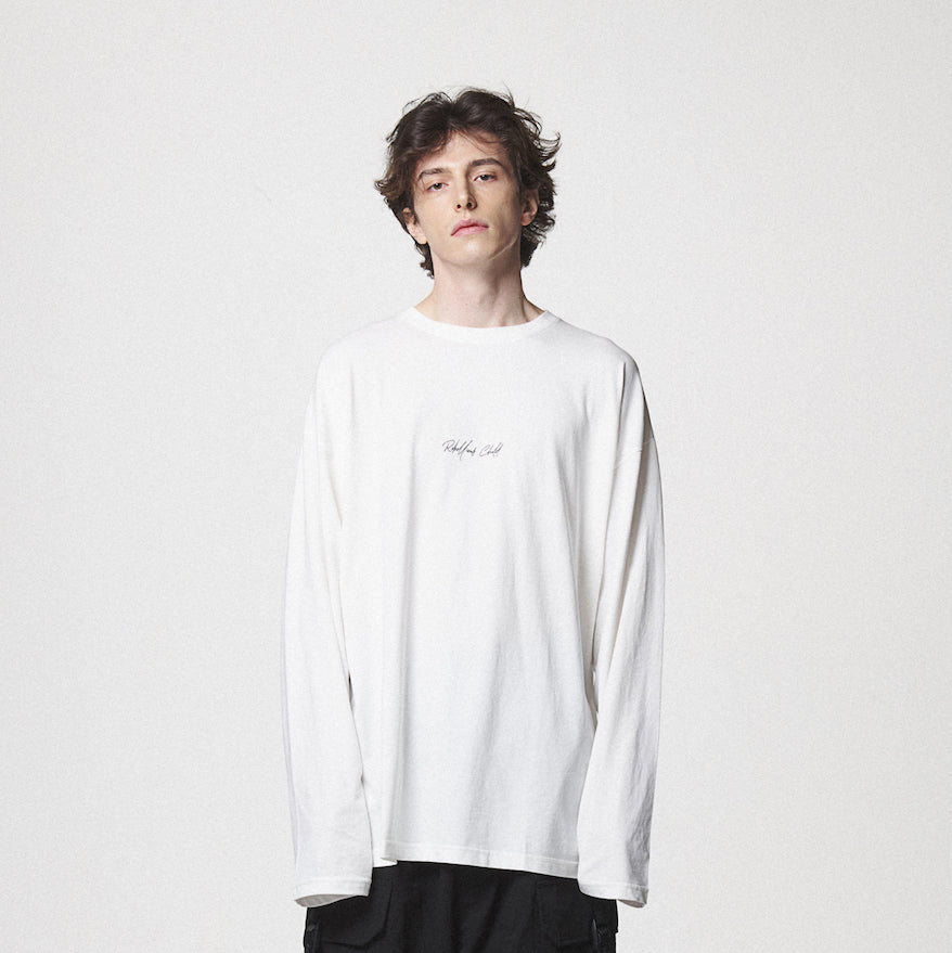 CURSIVE LONG SLEEVE / WHITE
