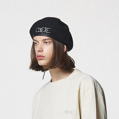 SLOGAN BERET / BLACK