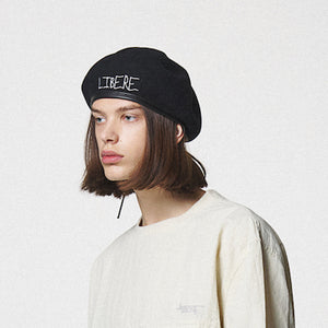 SLOGAN BERET / BLACK