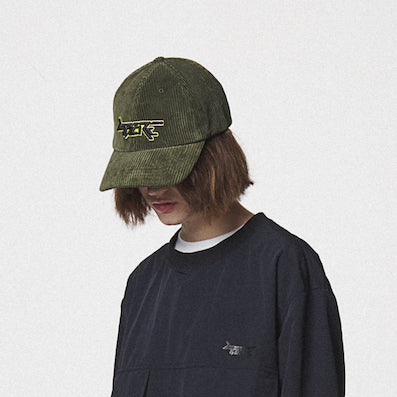 PIXEL LOGO CORDUROY CAP / KHAKI
