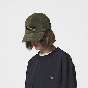 PIXEL LOGO CORDUROY CAP / KHAKI