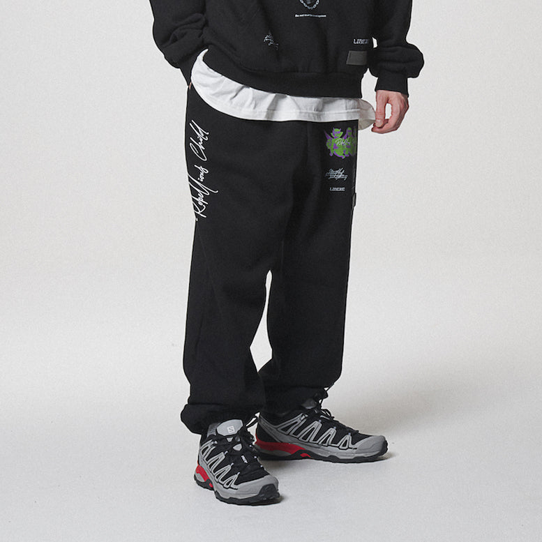 COLLAGE SWEAT PANTS / BLACK