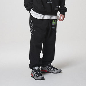 COLLAGE SWEAT PANTS / BLACK