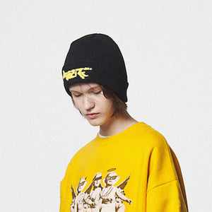 PIXEL LOGO BEANIE / BLACK