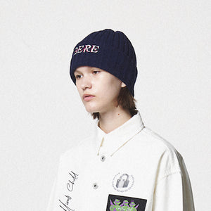 GLITCH BEANIE / NAVY